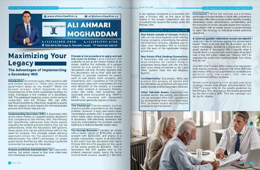 wills and estate lawyer in Toronto