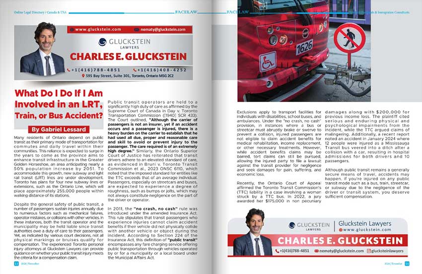 What do I do if I am involved in an LRT, Train, or Bus accident? accident lawyer in ontario