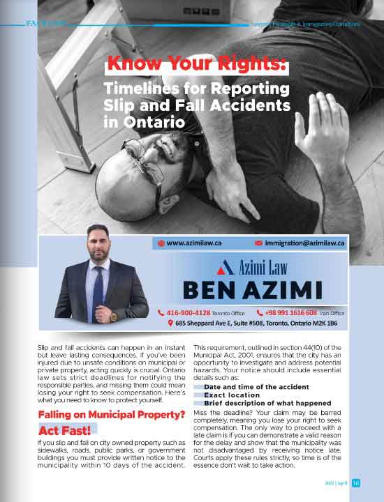 slip and fall lawyer in toronto
