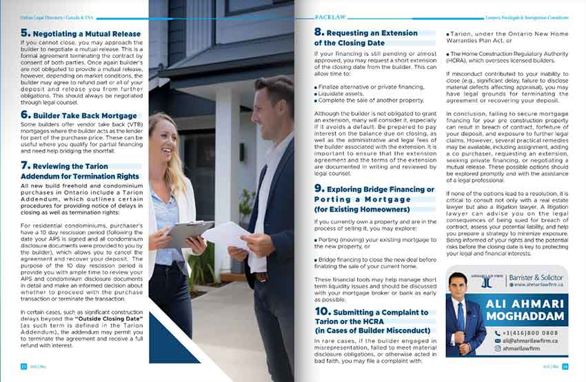 No Longer Qualify for a Mortgage on My Pre-Construction Property in Ontario — What Are Your Options? iranian morgage lawyer in ontario