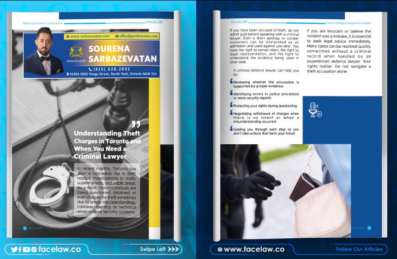 Understanding Theft Charges in Toronto — and When You Need a Criminal Lawyer