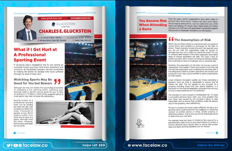 WHAT IF I GET HURT AT A PROFESSIONAL SPORTING EVENT