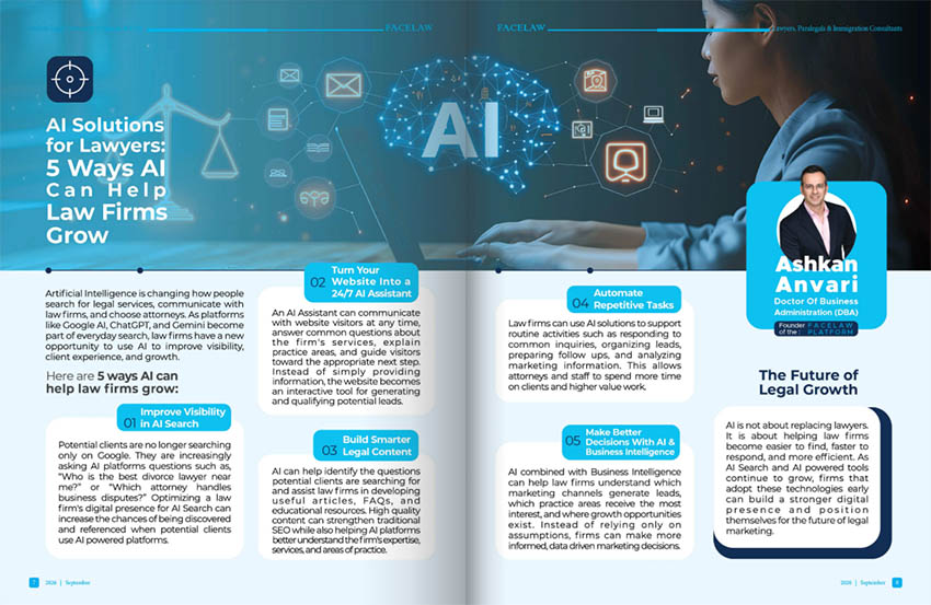 AI Solutions for Lawyers: 5 Ways AI Can Help Law Firms Grow online legal directory of lawyers in canada