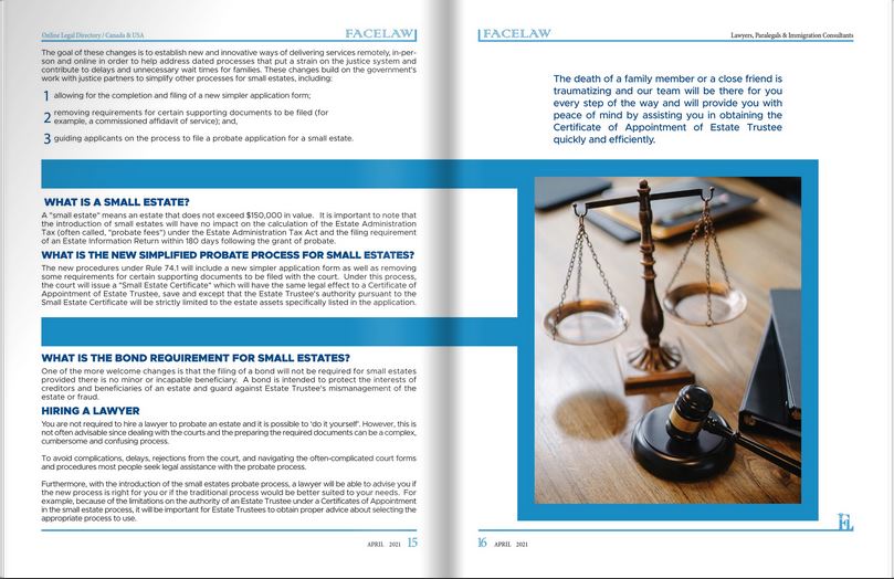 Ontario Probate Law – Certificate of Appointment of Estate Trustee iranian wills and estates lawyer in toronto