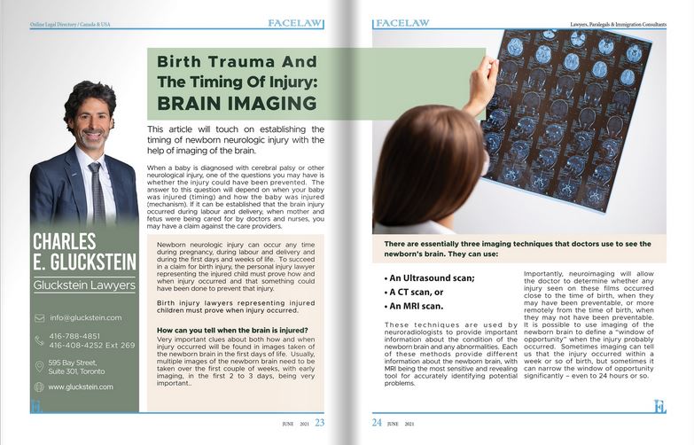 Birth Trauma and the Timing of Injury: Brain Imaging long term disability lawyer in Canada
