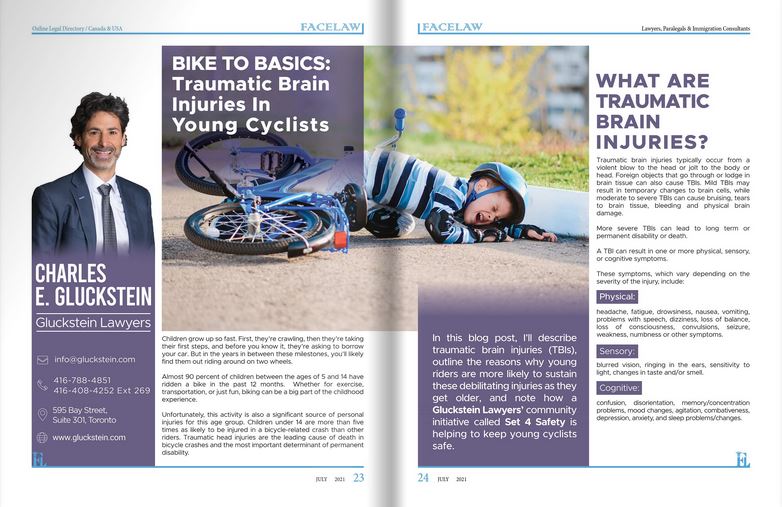 Bike To Basics: Traumatic Brain Injuries In Young Cyclists accident lawyer in Toronto