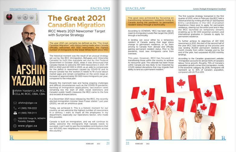 The Great 2021 Canadian Migration immigration lawyer in canada