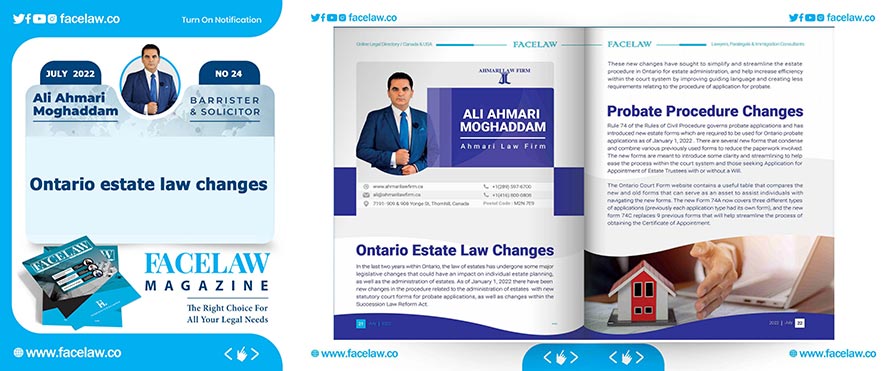 Ontario Estate Law Changes