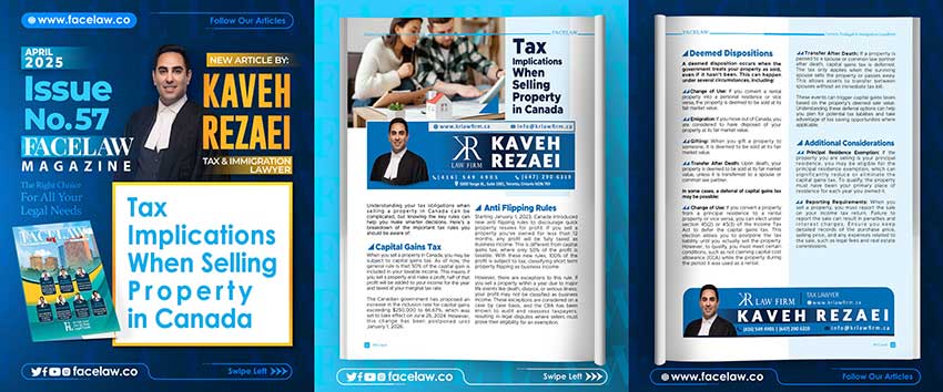 Tax Implications When Selling Property in Canada