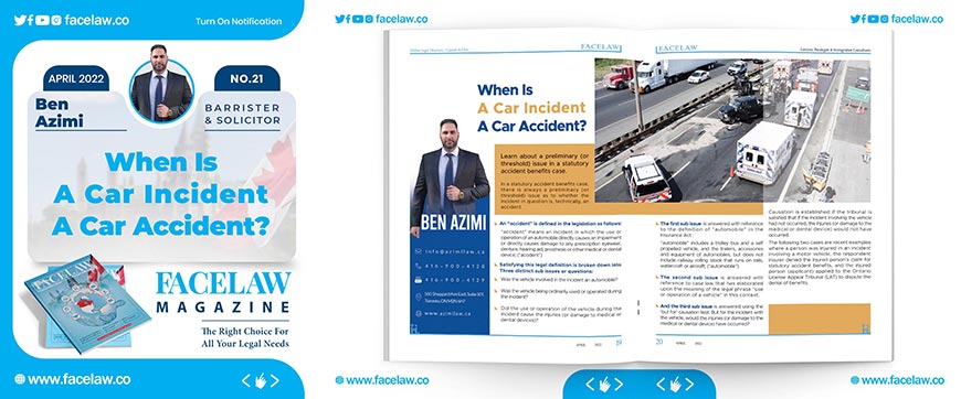 When is a car incident a car accident?
